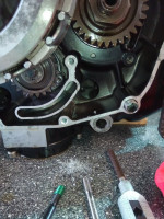 ...zuletzt hier an meinem defekten 42er Motor den ich überholt habe, die Schraube seitlich unter der Kupplung, die soooo gerne vergessen wird und der Deckel dann mit Gewalt heruntergerissen...hatte den Deckel schon drauf und dann gemerkt, dass die Schraube nicht greift...