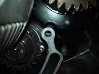 ...hier schön zu sehen: komplett ausgedrehtes Gewinde! ist mein renovierter "Schrottmotor" den ich mir wieder hergerichtet hab'...